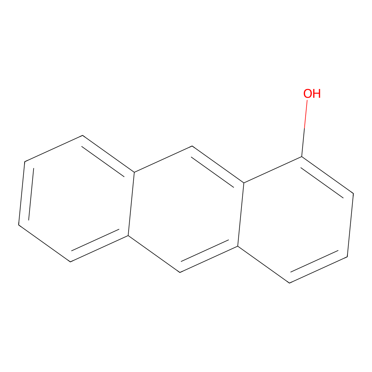 1-Anthracenol molecular structure, CAS 610-50-4