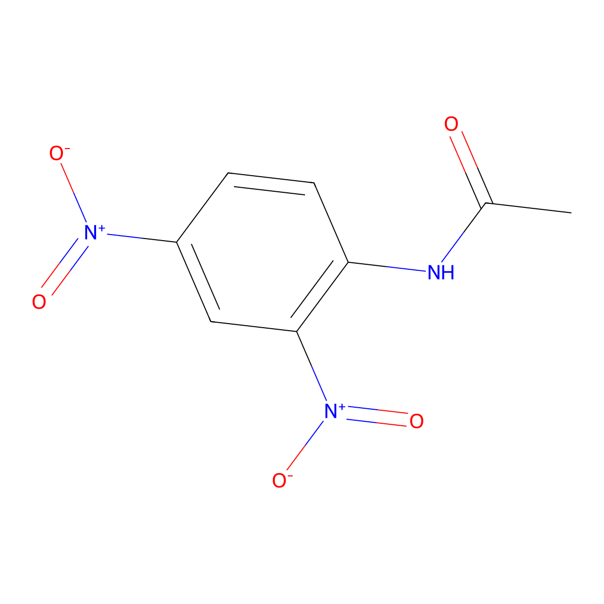 Acetamide, N-(2,4-dinitrophenyl)- molecular structure, CAS 610-53-7