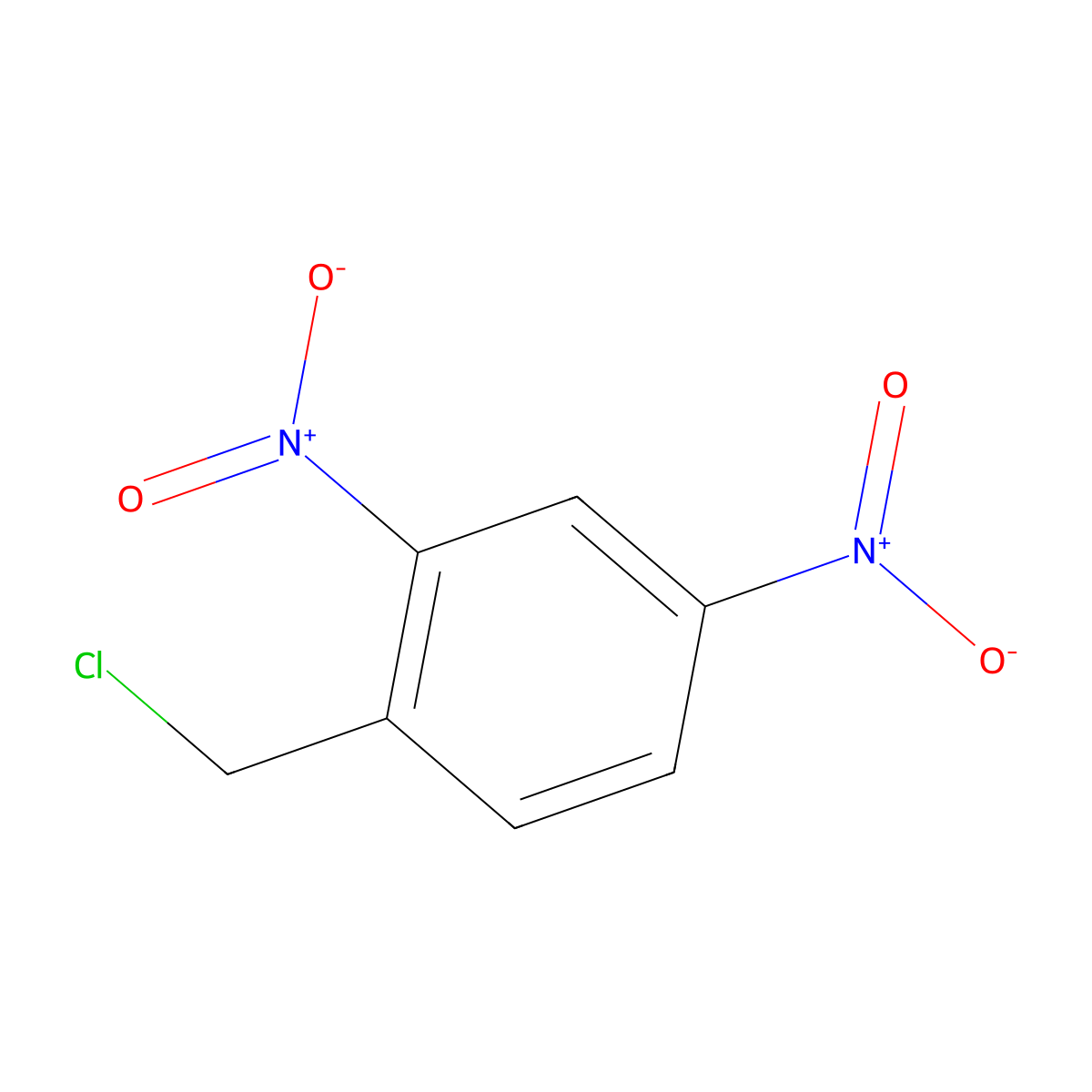 alpha-Chloro-2,4-dinitrotoluene molecular structure, CAS 610-57-1