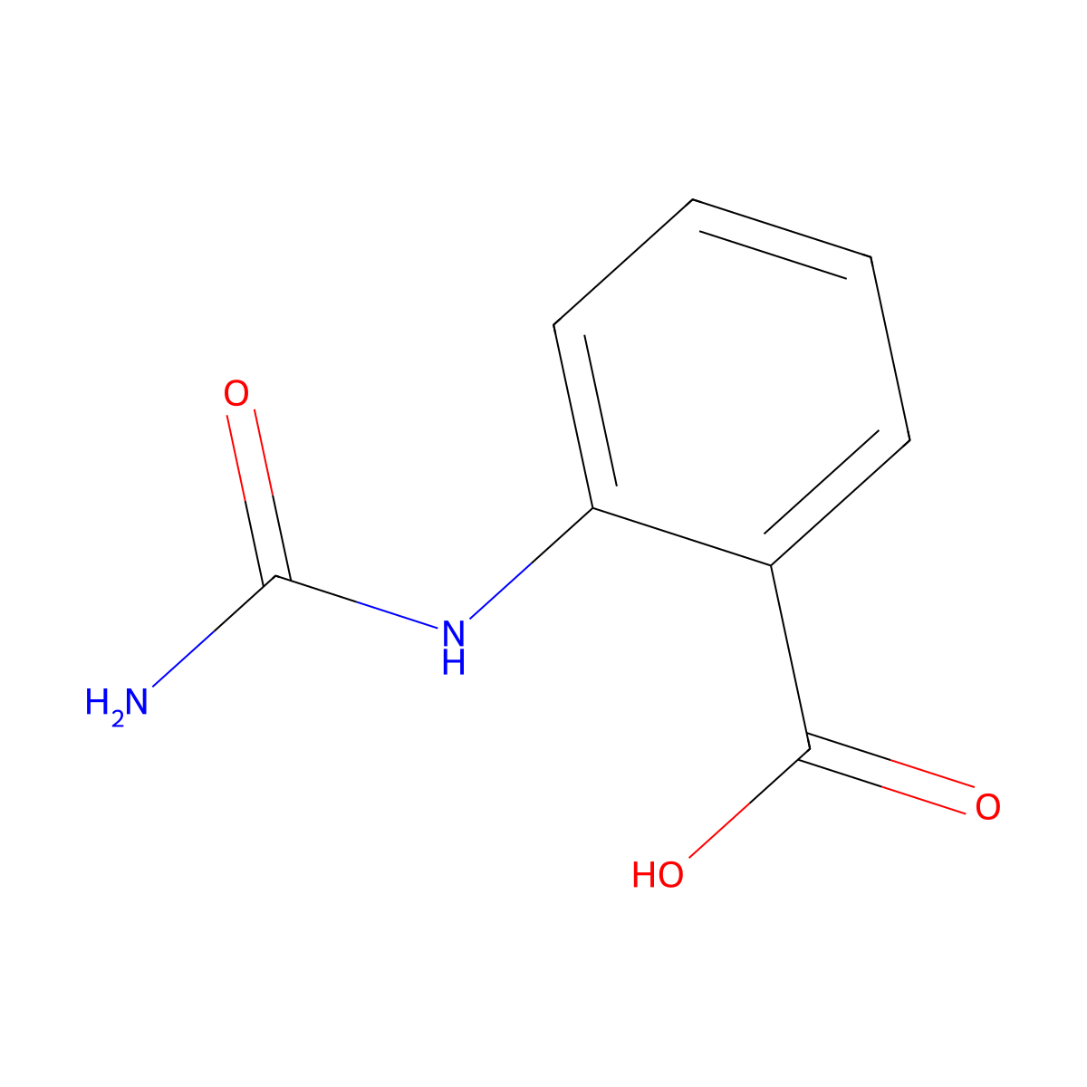 2-(carbamoylamino)benzoic Acid molecular structure, CAS 610-68-4