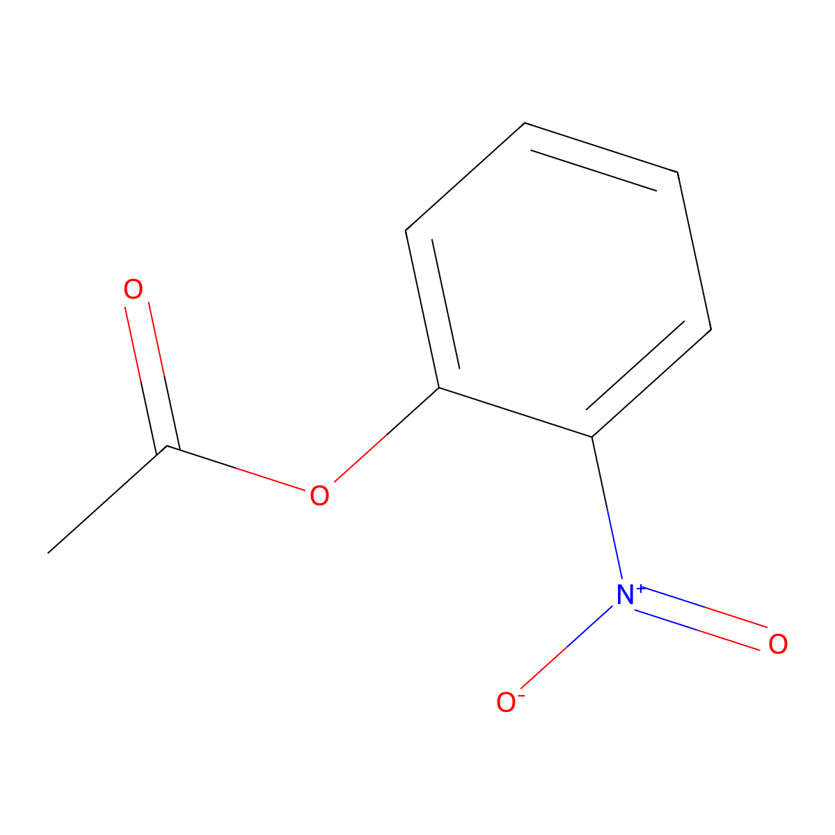 Acetic acid, 2-nitrophenyl ester molecular structure, CAS 610-69-5