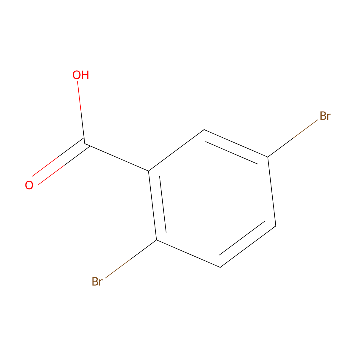 2,5-Dibromobenzoic acid molecular structure, CAS 610-71-9