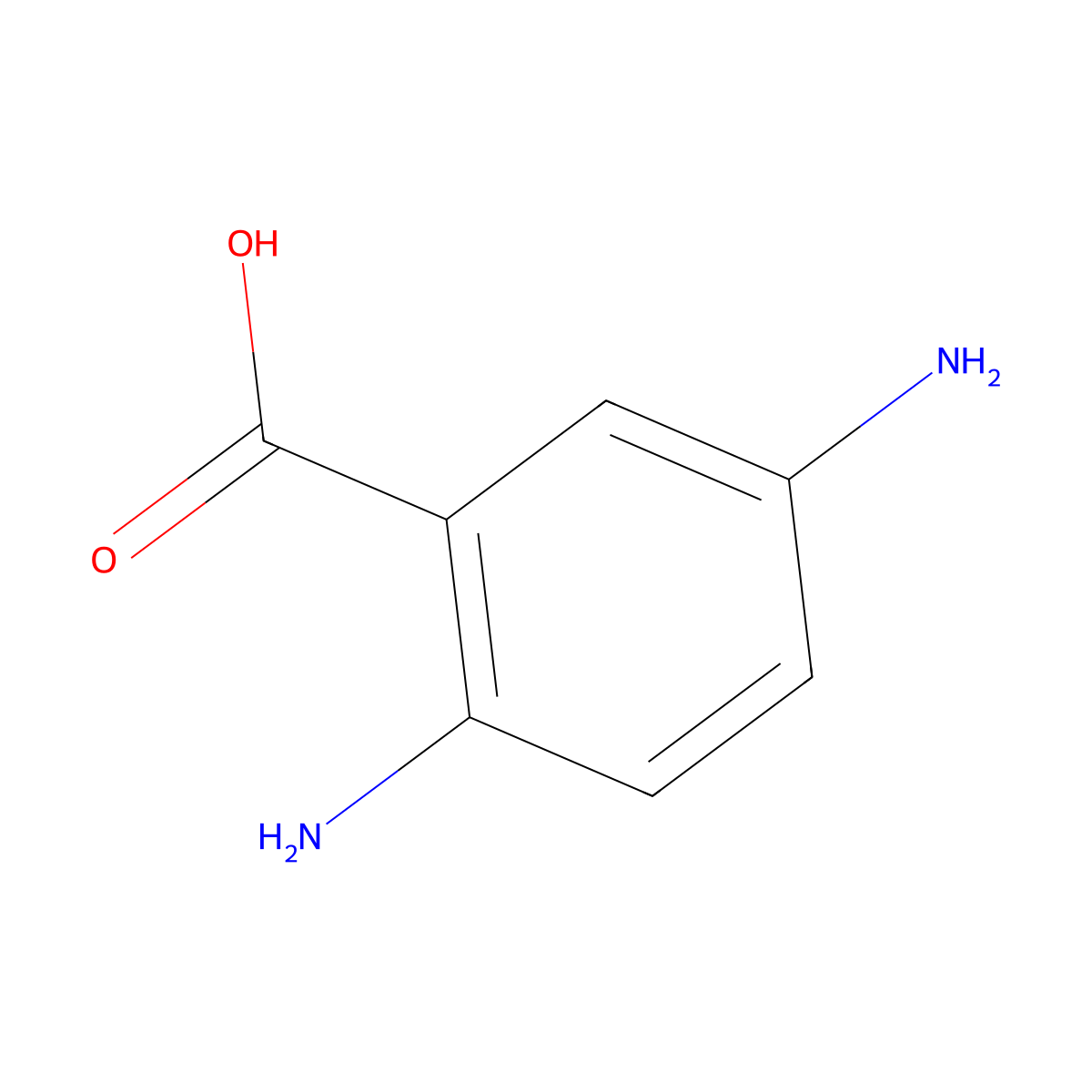 2,5-Diaminobenzoic Acid molecular structure, CAS 610-74-2