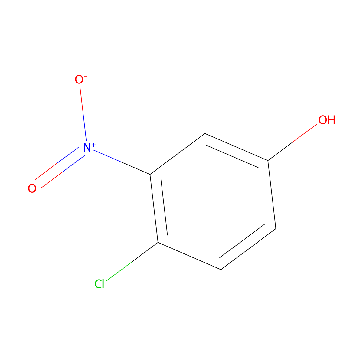 4-Chloro-3-nitrophenol molecular structure, CAS 610-78-6