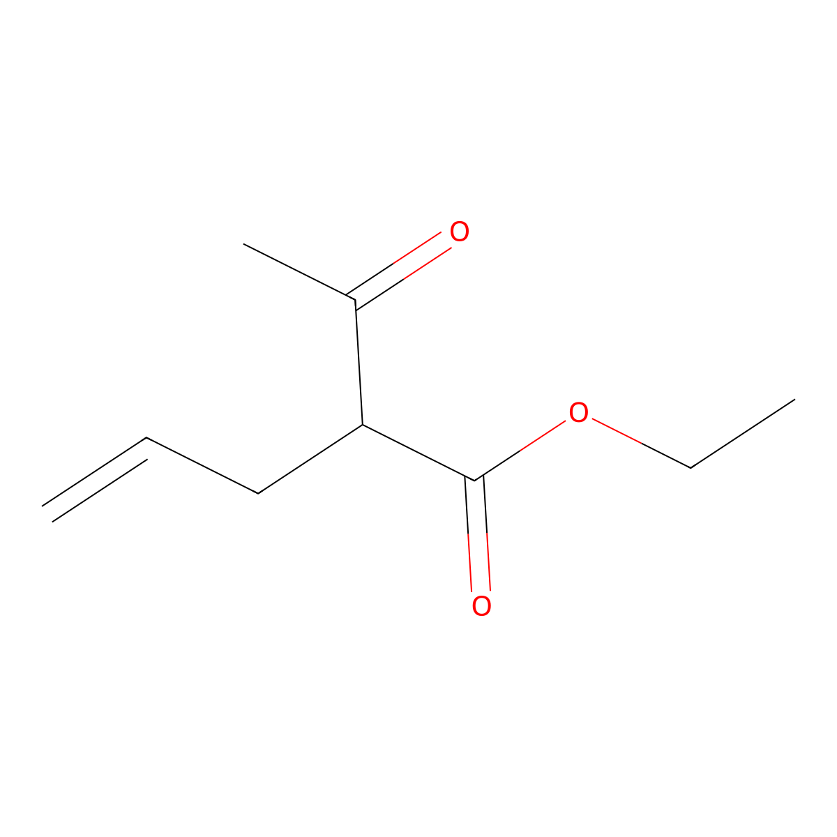 Ethyl 2-allylacetoacetate molecular structure, CAS 610-89-9