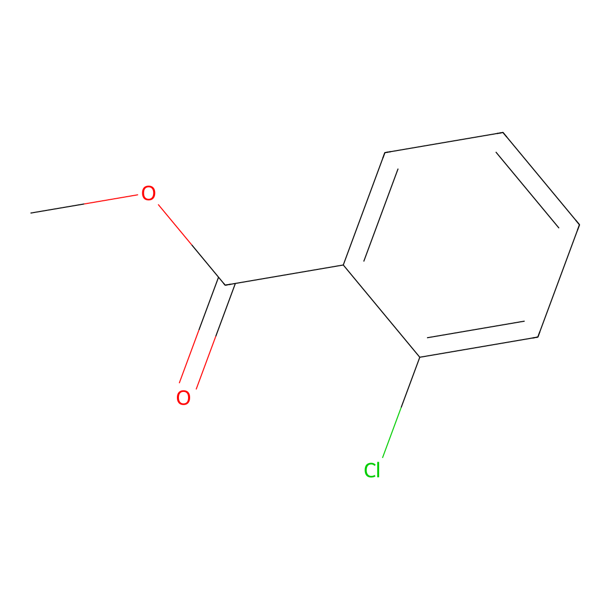 Methyl 2-chlorobenzoate molecular structure, CAS 610-96-8