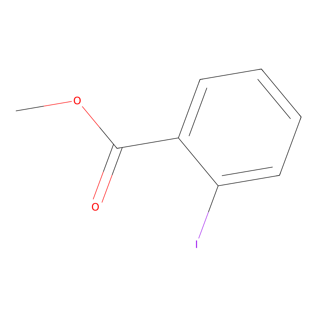 Benzoic acid, 2-iodo-, methyl ester molecular structure, CAS 610-97-9