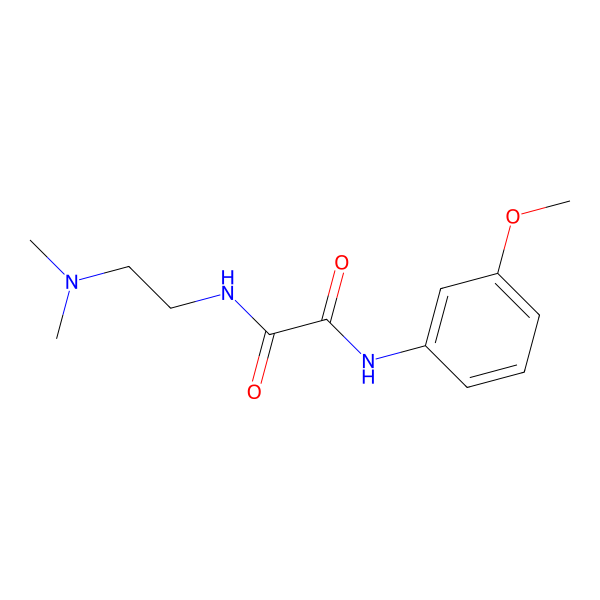 N-[2-(dimethylamino)ethyl]-N'-(3-methoxyphenyl)ethanediamide molecular structure, CAS 6100-32-9