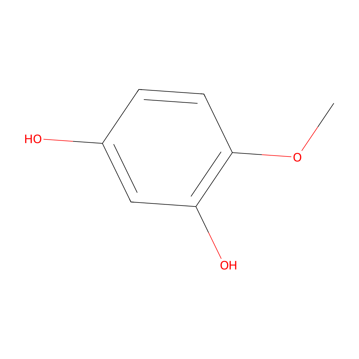 4-Methoxyresorcinol molecular structure, CAS 6100-60-3