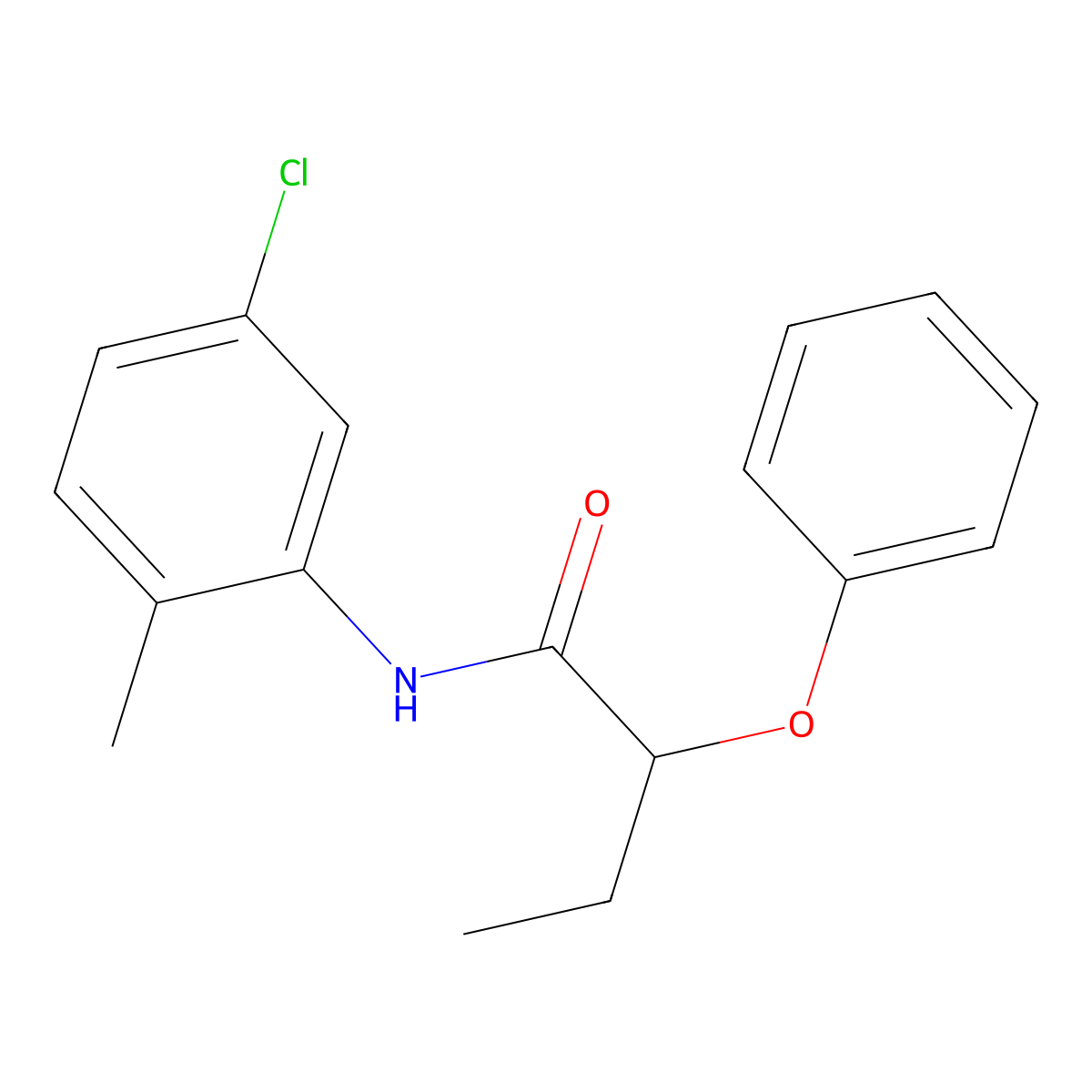 N-(5-chloro-2-methylphenyl)-2-phenoxybutanamide molecular structure, CAS 6100-70-5