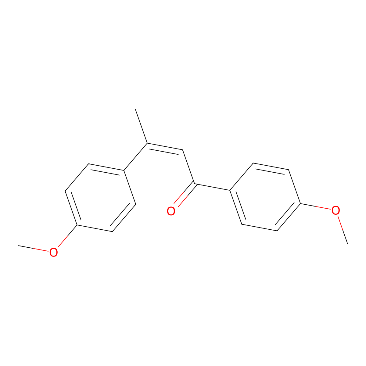 (2Z)-1,3-Bis(4-methoxyphenyl)-2-buten-1-one molecular structure, CAS 61000-04-2