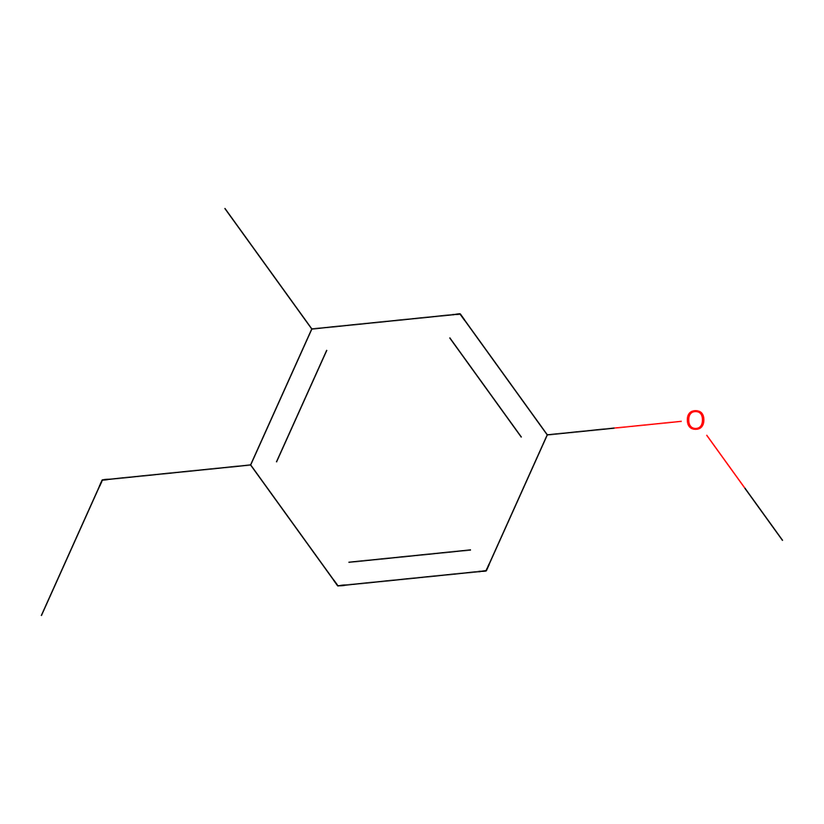1-Ethyl-4-methoxy-2-methylbenzene molecular structure, CAS 61000-06-4