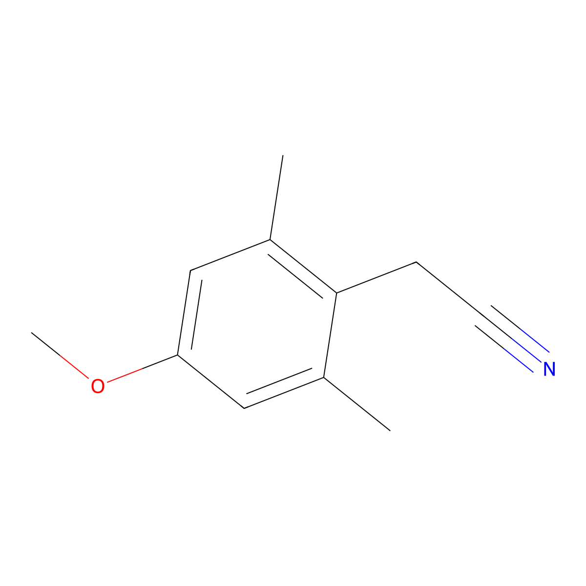 2-(4-Methoxy-2,6-dimethylphenyl)acetonitrile molecular structure, CAS 61000-23-5