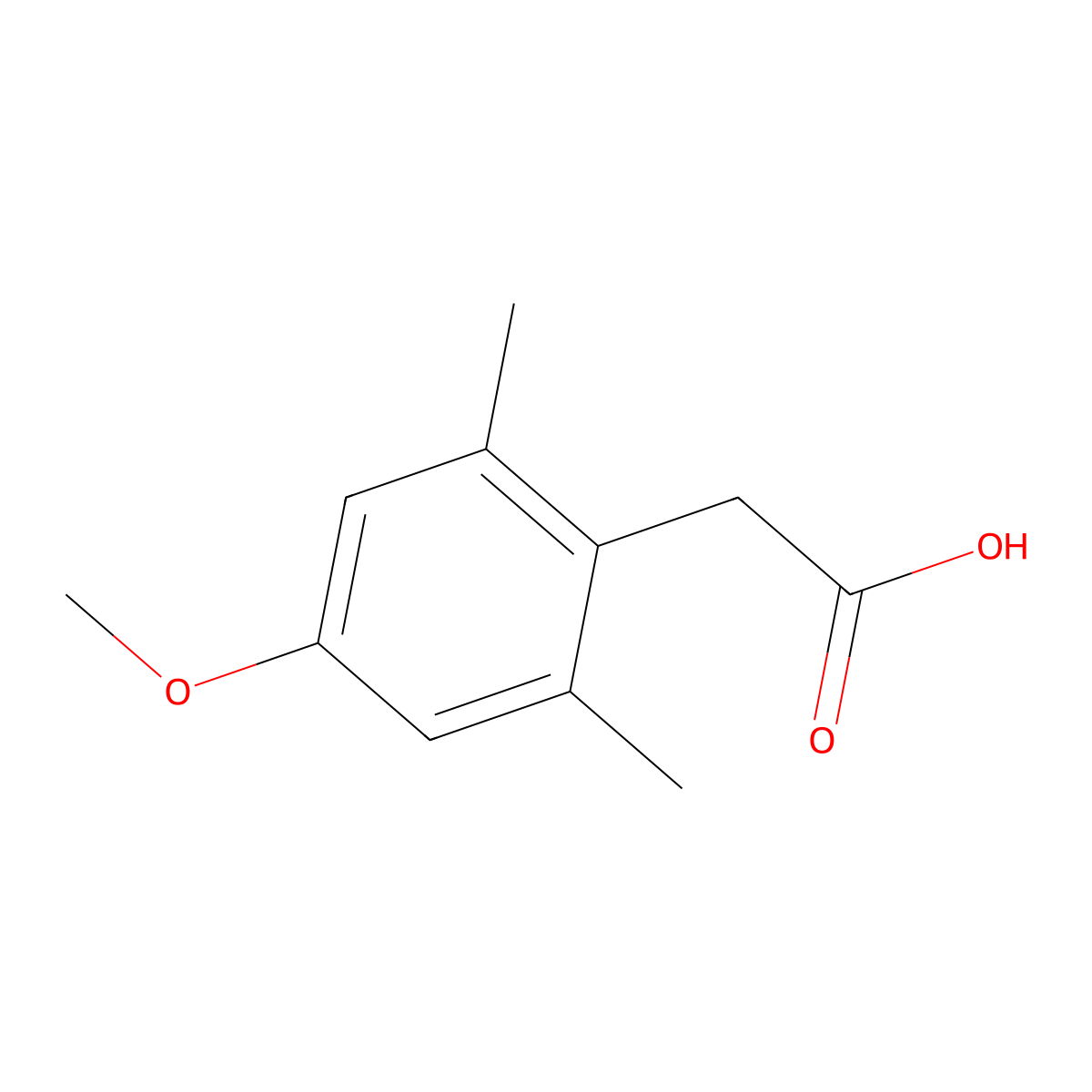 2-(4-Methoxy-2,6-dimethylphenyl)acetic acid molecular structure, CAS 61000-25-7