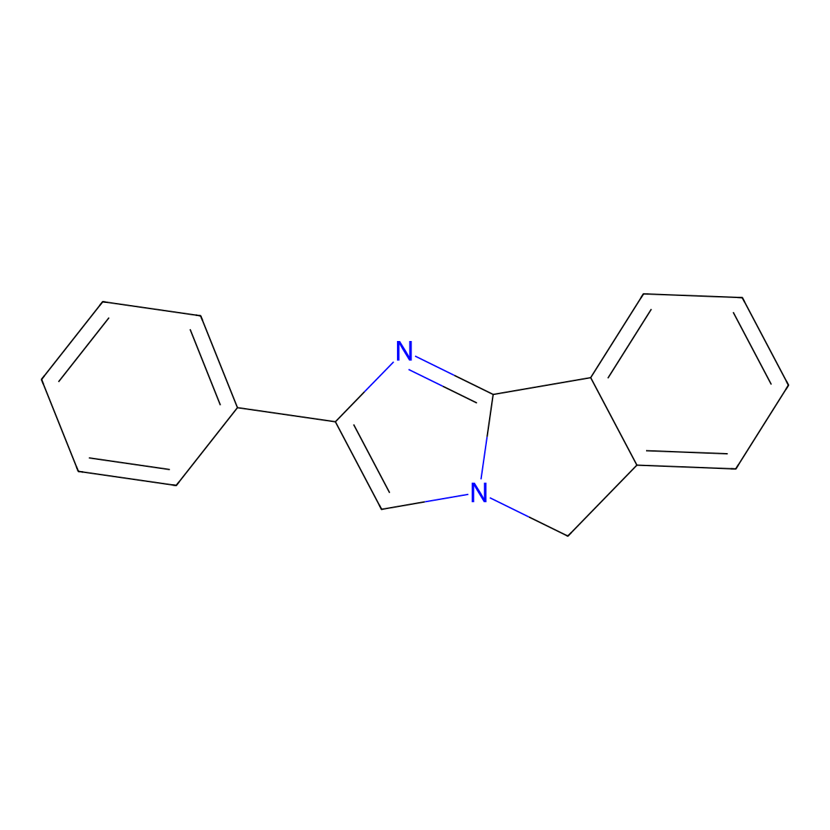 5H-Imidazo[2,1-a]isoindole, 2-phenyl- molecular structure, CAS 61001-00-1
