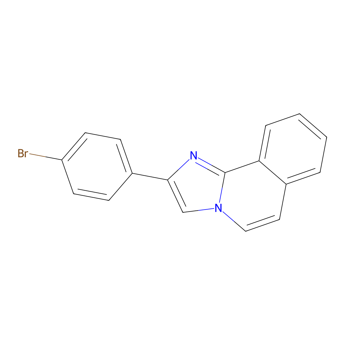 2-(4-Bromophenyl)imidazo[2,1-a]isoquinoline molecular structure, CAS 61001-06-7