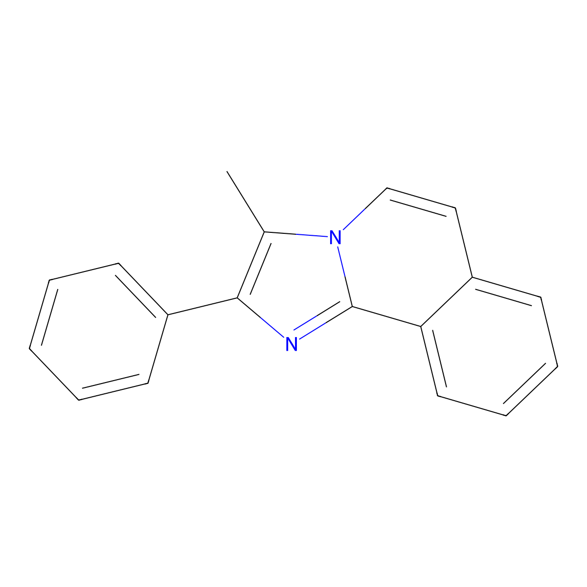 3-Methyl-2-phenylimidazo(2,1-a)isoquinoline molecular structure, CAS 61001-08-9