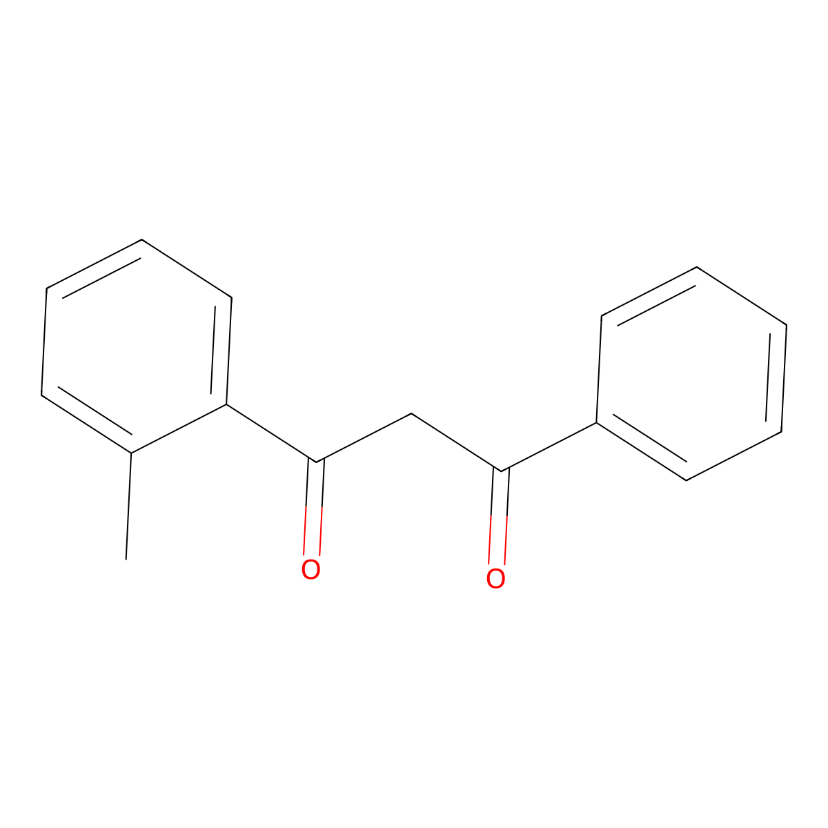 1,3-Propanedione, 1-(2-methylphenyl)-3-phenyl- molecular structure, CAS 61001-54-5