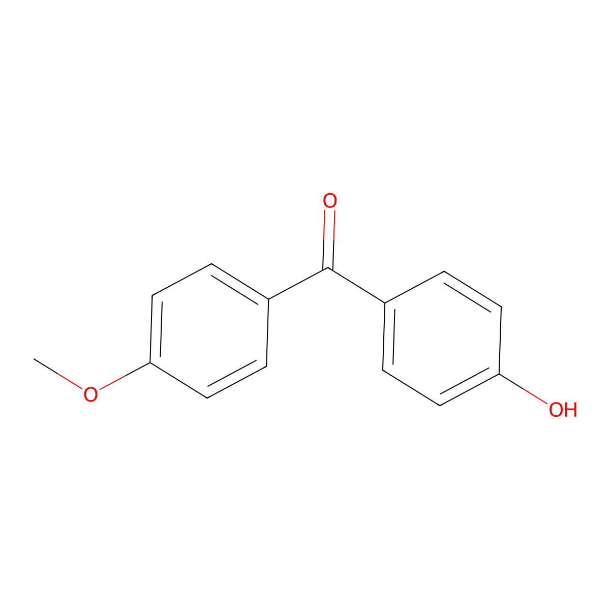 Methanone, (4-hydroxyphenyl)(4-methoxyphenyl)- molecular structure, CAS 61002-54-8