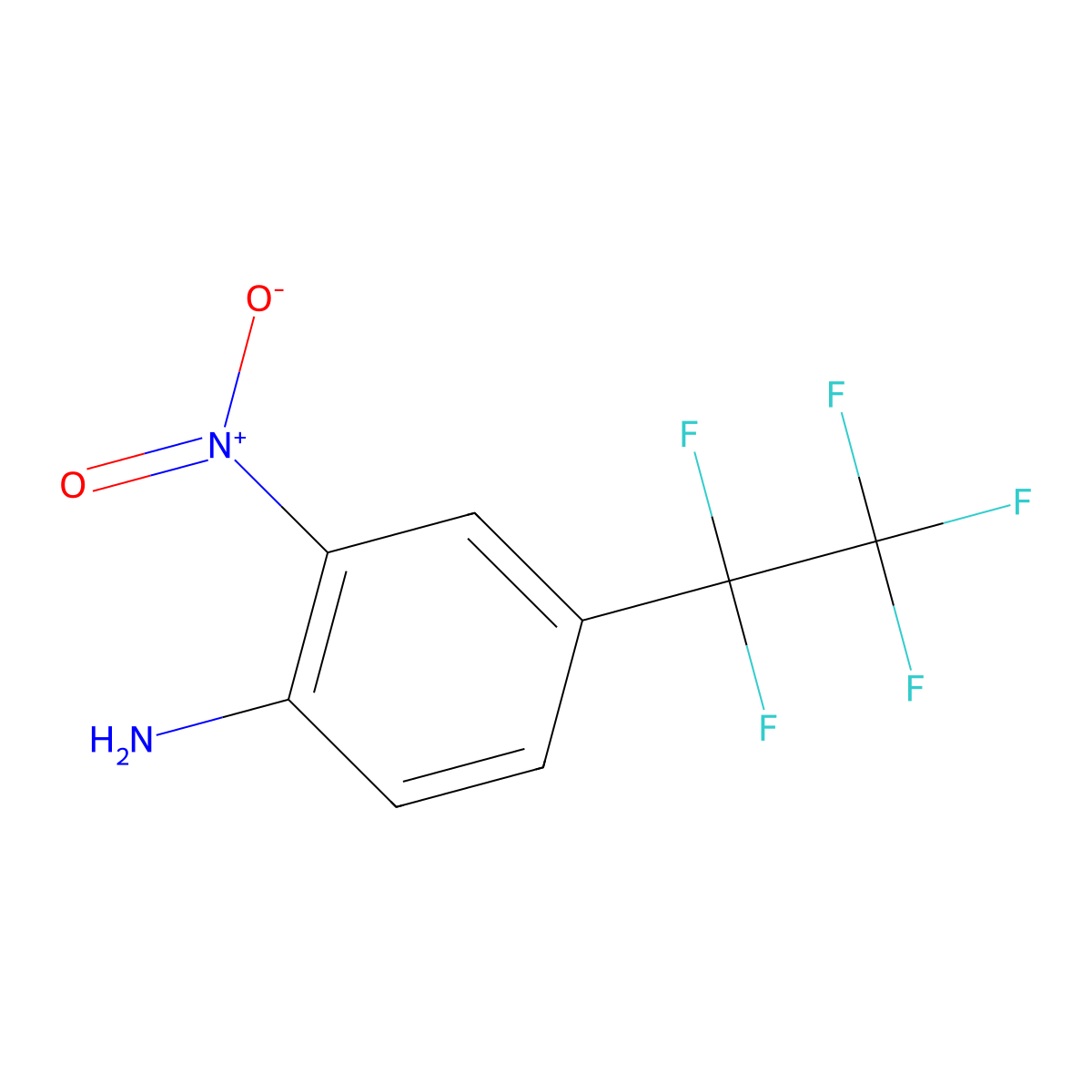 2-Nitro-4-(pentafluoroethyl)aniline molecular structure, CAS 61007-51-0