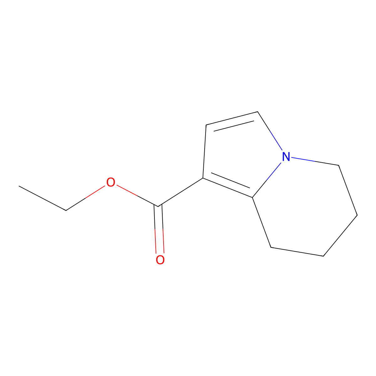 Ethyl 5,6,7,8-tetrahydroindolizine-1-carboxylate molecular structure, CAS 61009-77-6