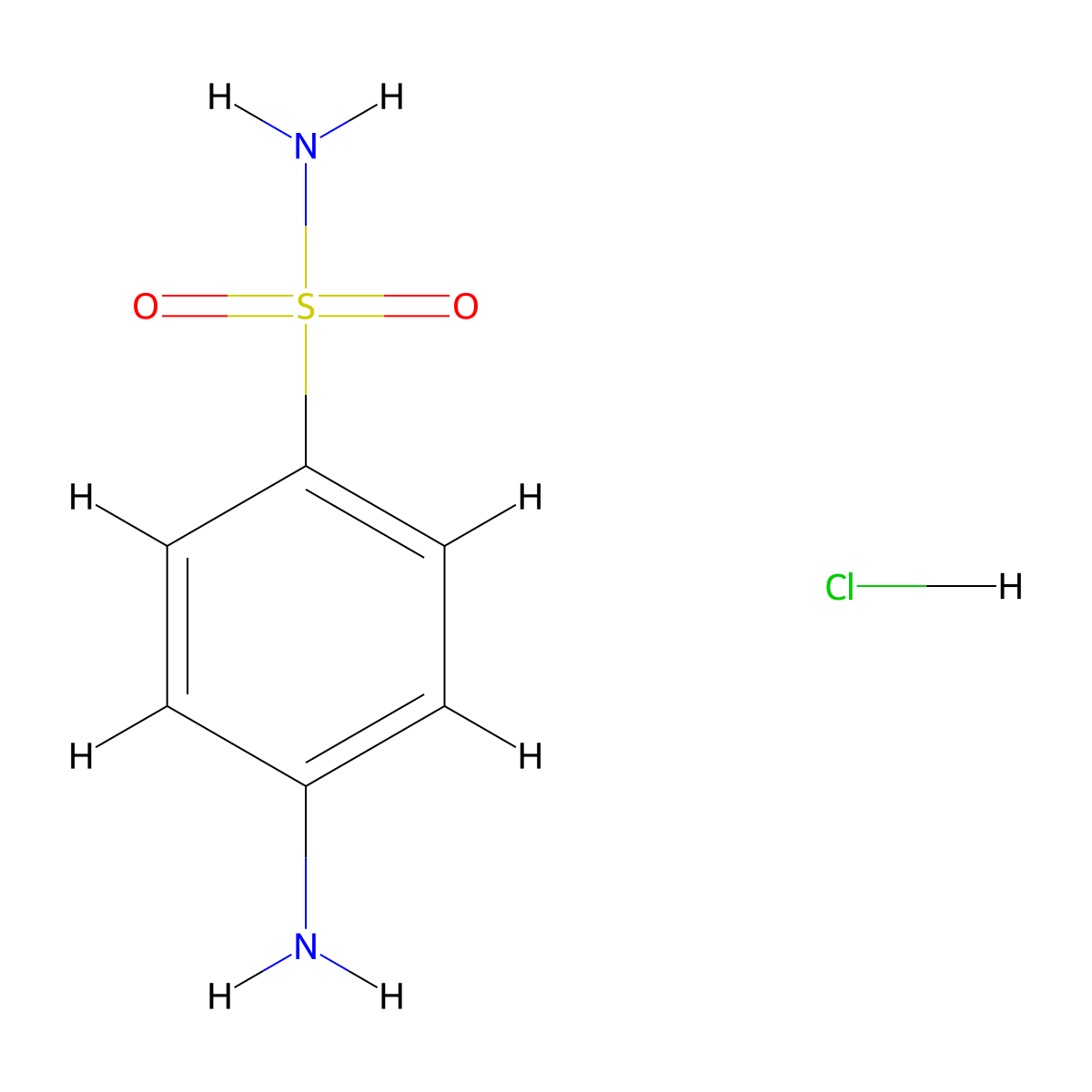 Sulfanilamide Hydrochloride molecular structure, CAS 6101-31-1