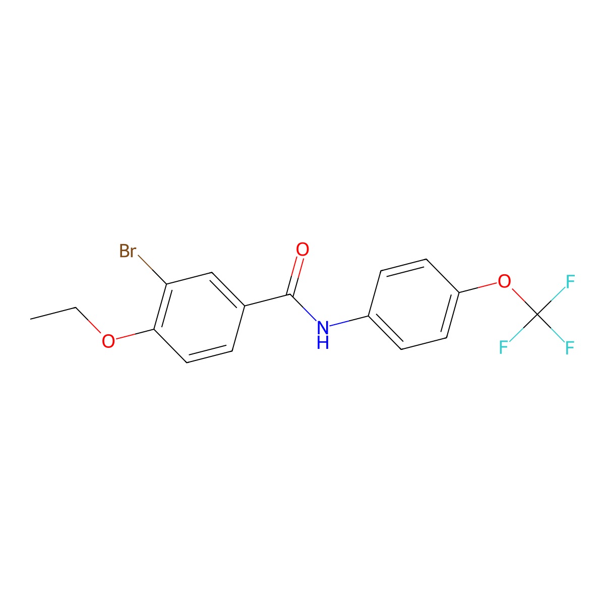 3-bromo-4-ethoxy-N-[4-(trifluoromethoxy)phenyl]benzamide molecular structure, CAS 6101-89-9