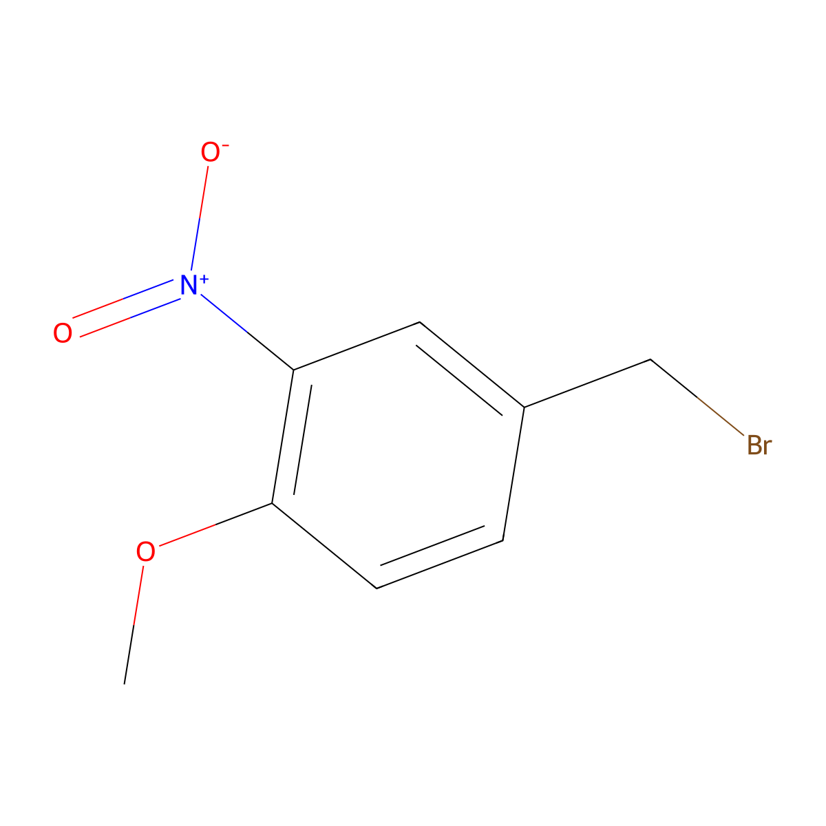 4-(Bromomethyl)-1-methoxy-2-nitrobenzene molecular structure, CAS 61010-34-2