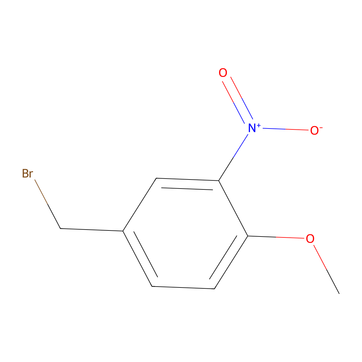 4-(Bromomethyl)-1-methoxy-2-nitrobenzene molecular structure, CAS 61010-34-2