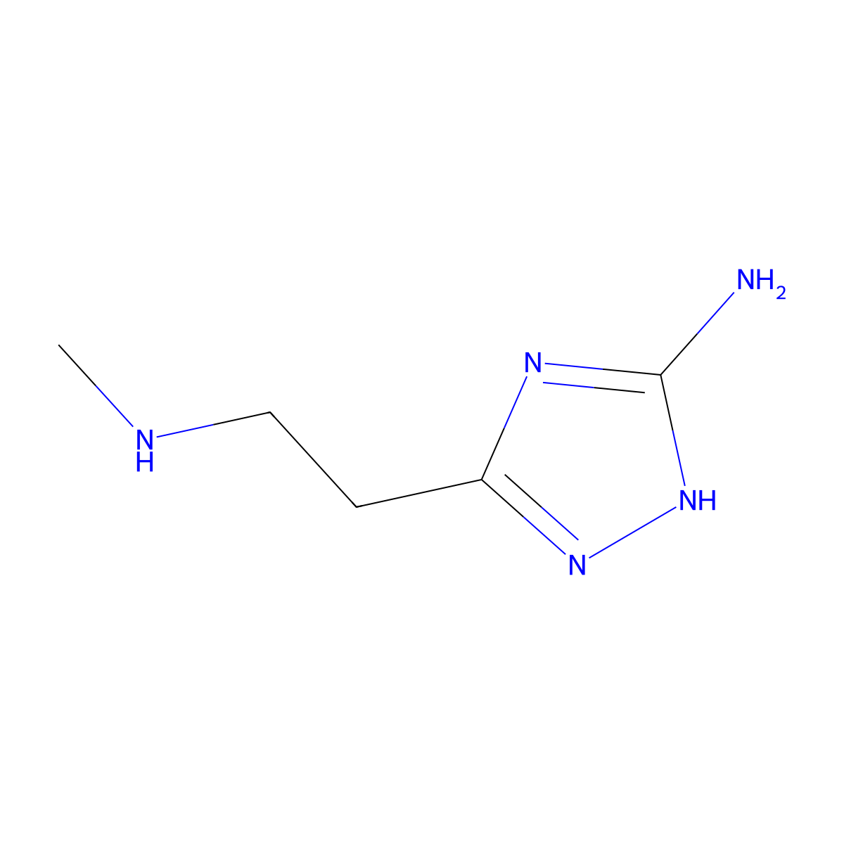 5-Amino-N-methyl-1H-1,2,4-triazole-3-ethanamine molecular structure, CAS 61012-33-7