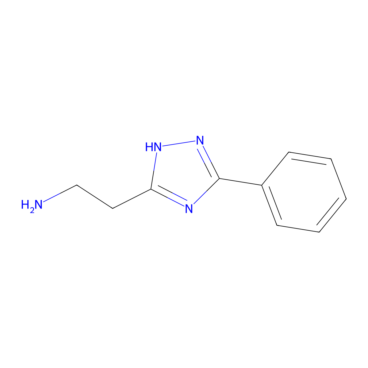2-(3-phenyl-1H-1,2,4-triazol-5-yl)ethanamine molecular structure, CAS 61012-39-3