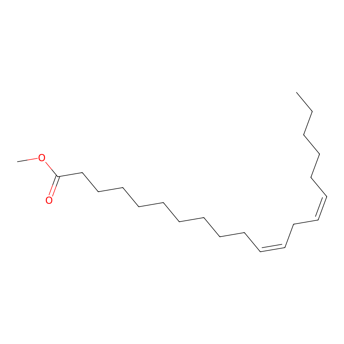 Cis-11,14-eicosadienoic acid methyl ester molecular structure, CAS 61012-46-2