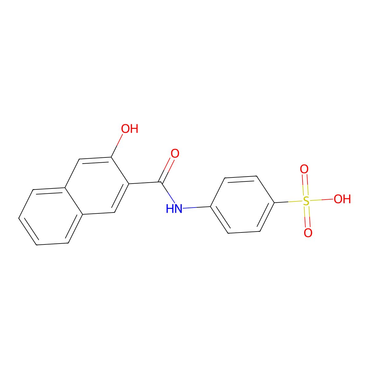 4-[(3-hydroxynaphthalene-2-carbonyl)amino]benzenesulfonic Acid molecular structure, CAS 61013-96-5