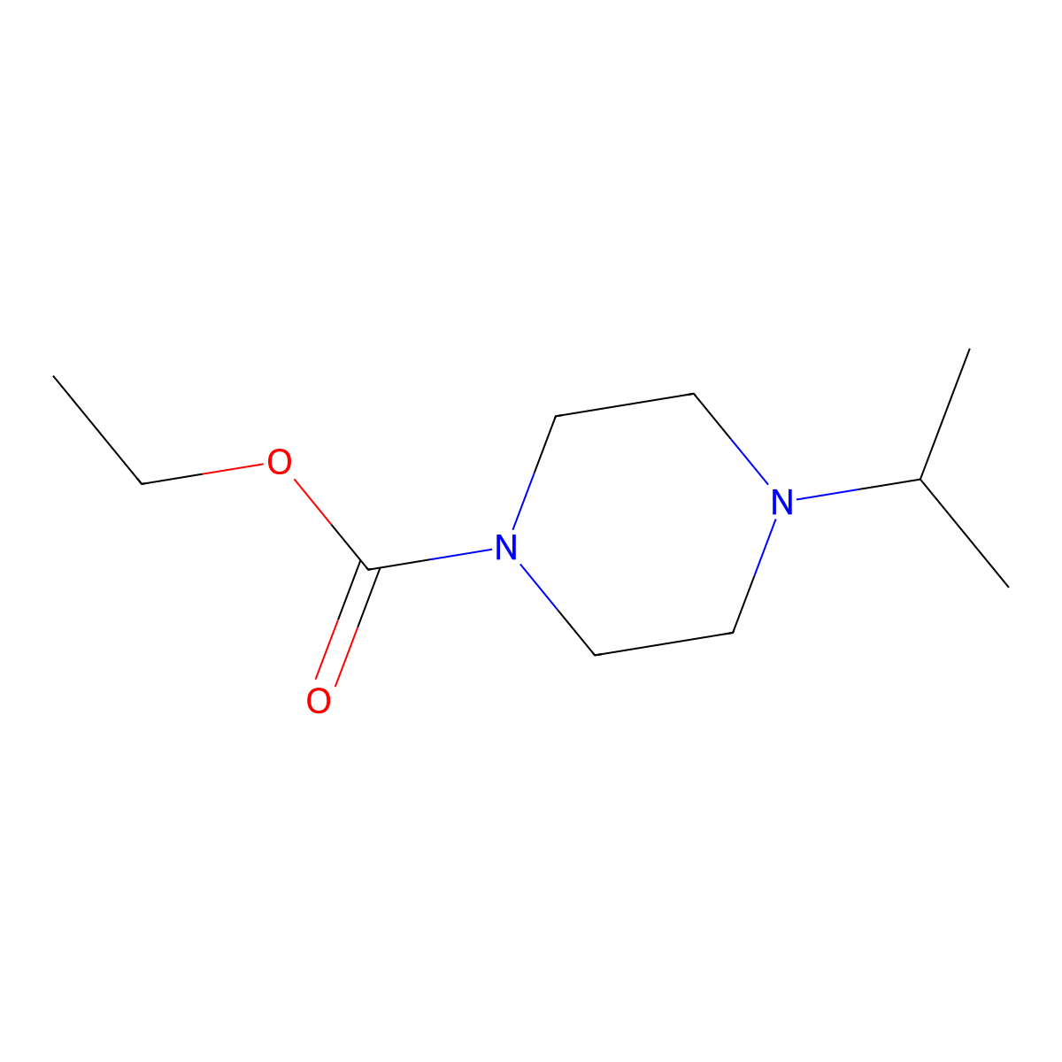 Ethyl 4-(propan-2-yl)piperazine-1-carboxylate molecular structure, CAS 61014-91-3