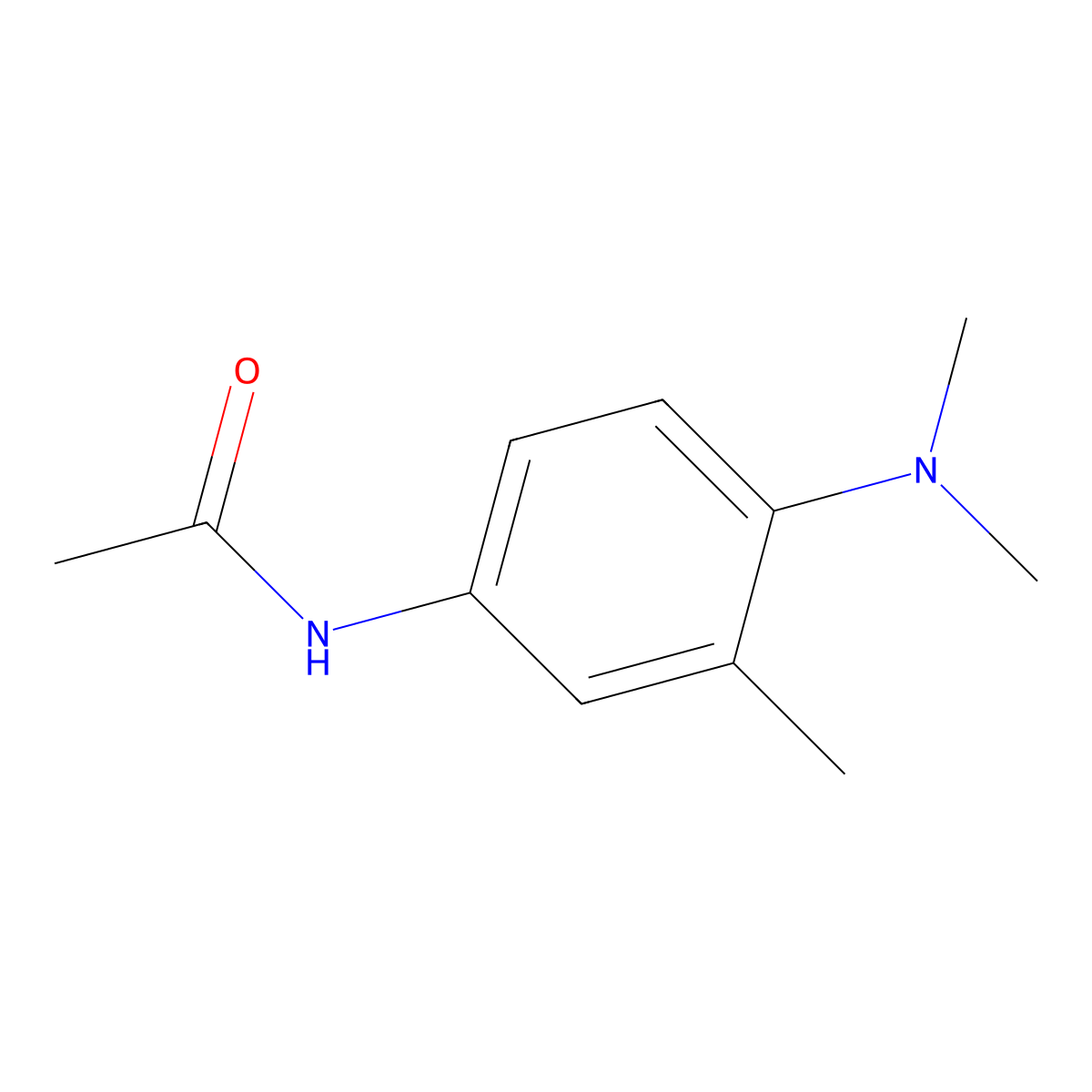 N-[4-(dimethylamino)-3-methylphenyl]acetamide molecular structure, CAS 61015-97-2
