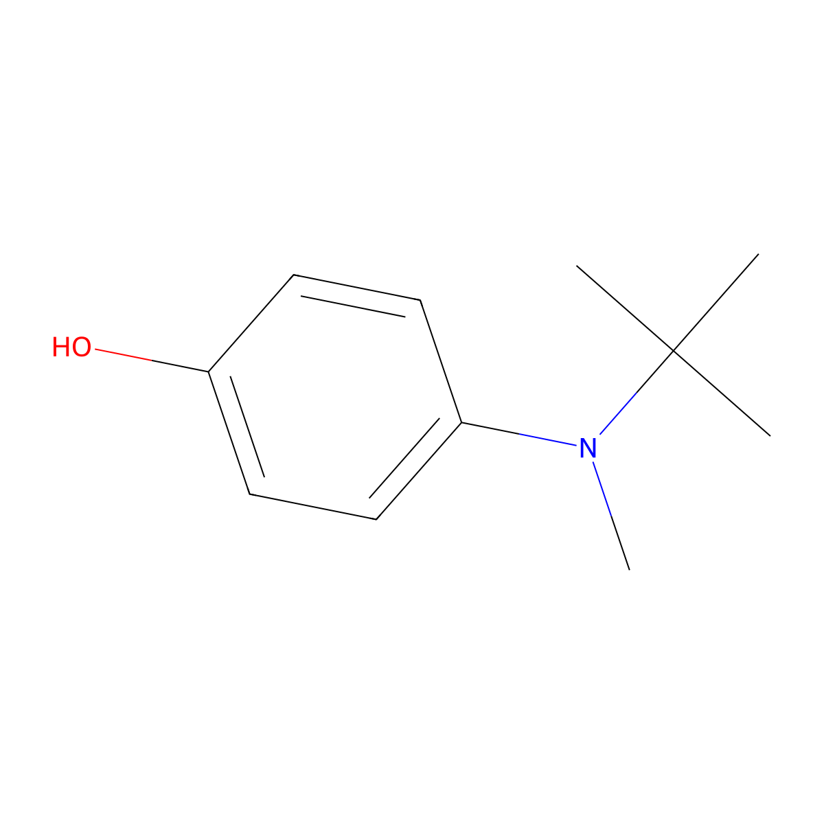 4-[Tert-butyl(methyl)amino]phenol molecular structure, CAS 61016-00-0