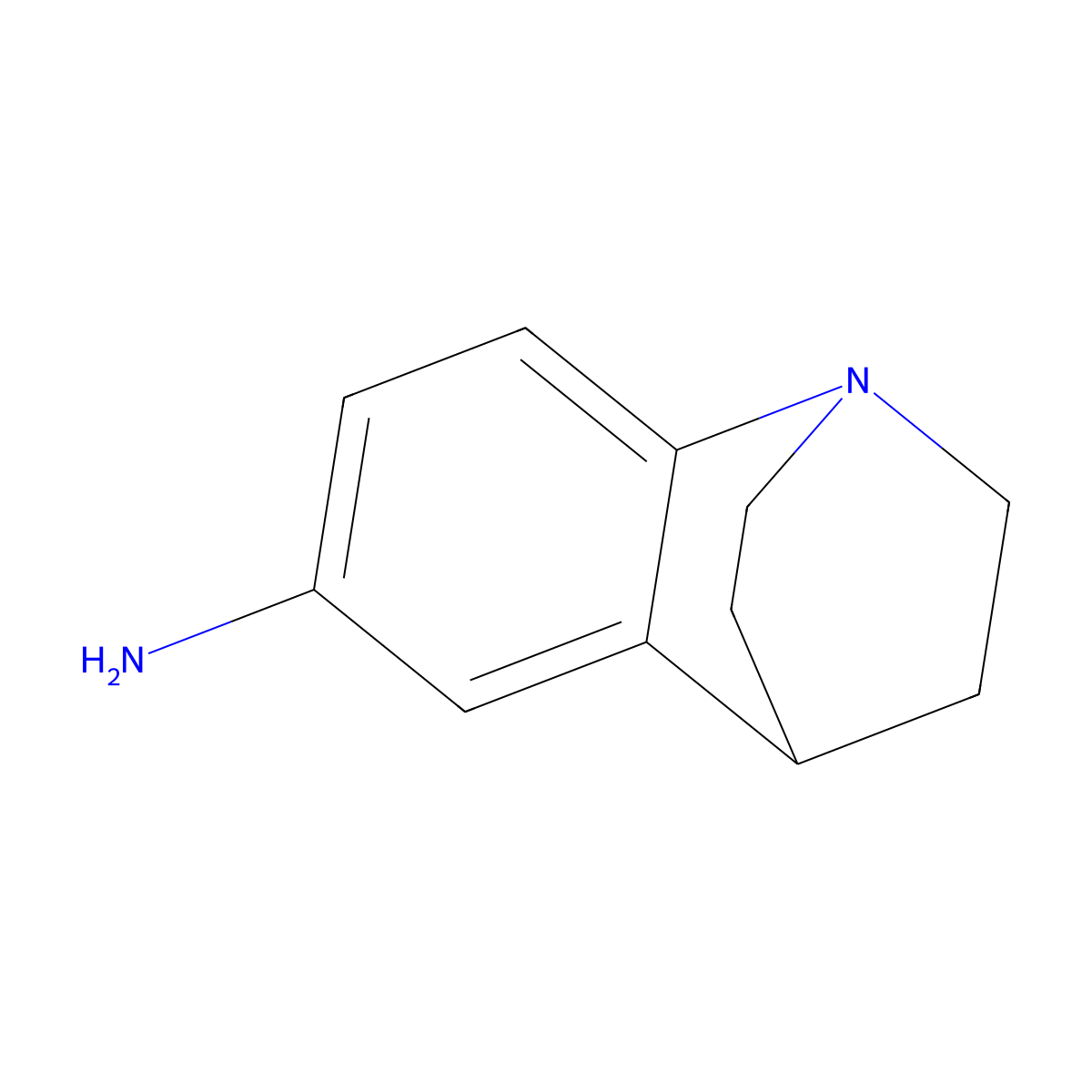 1-Azatricyclo[6.2.2.0~2,7~]dodeca-2,4,6-trien-5-ylamine molecular structure, CAS 61016-05-5