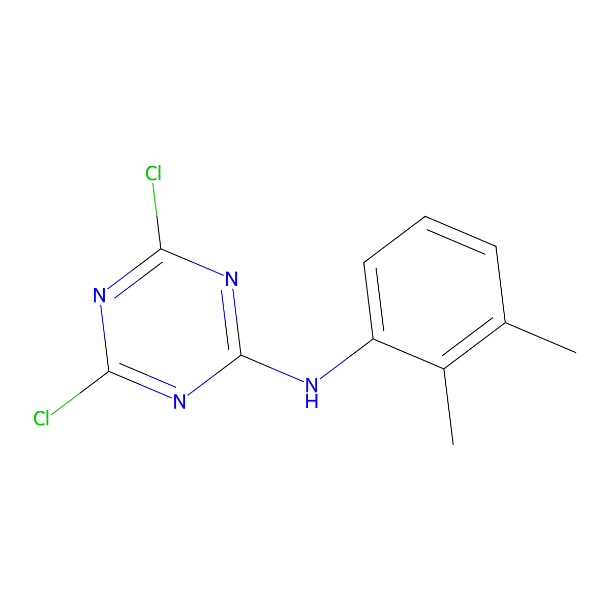 4,6-Dichloro-N-(2,3-dimethylphenyl)-1,3,5-triazin-2-amine molecular structure, CAS 61018-62-0