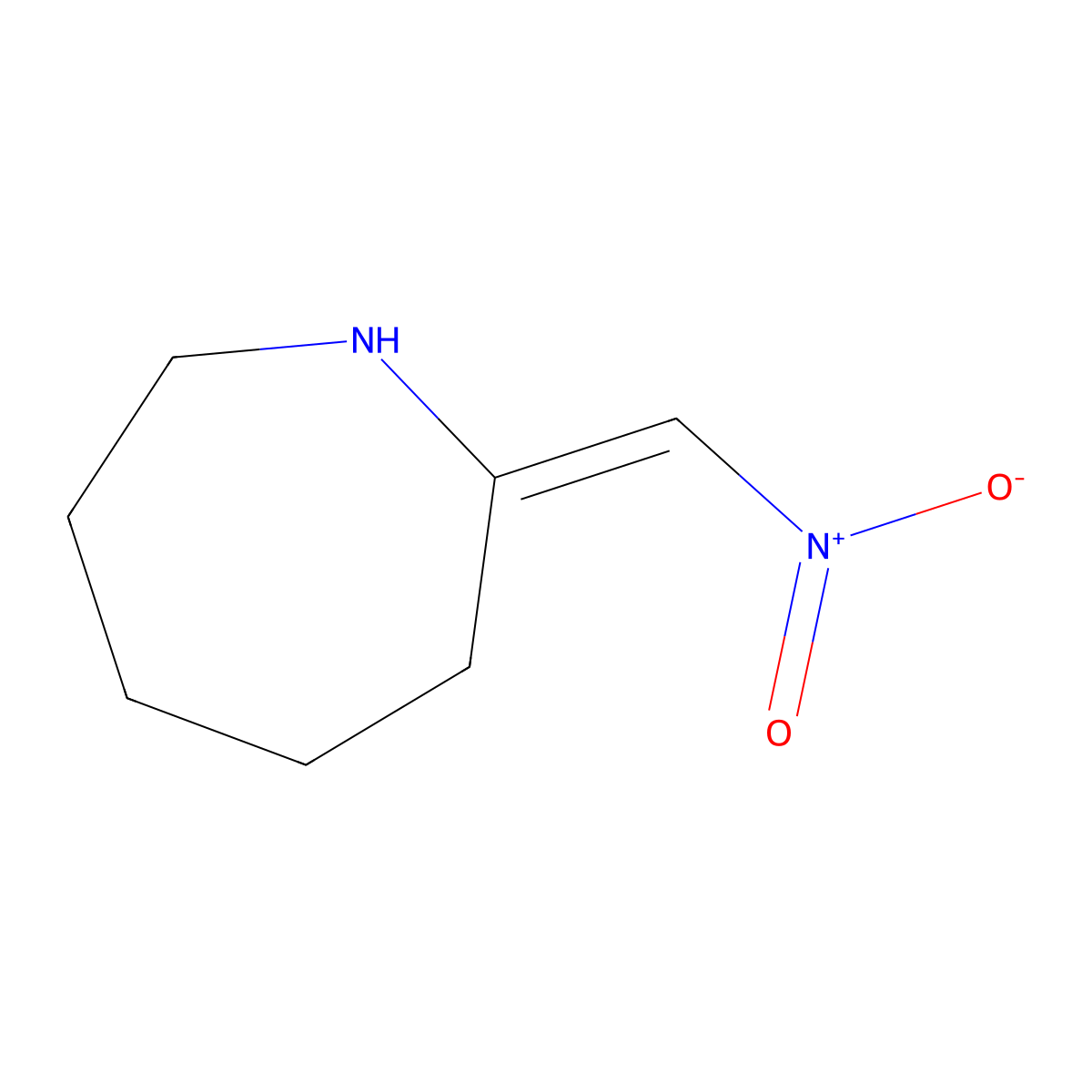 2-Nitromethylene-azepane molecular structure, CAS 61018-99-3