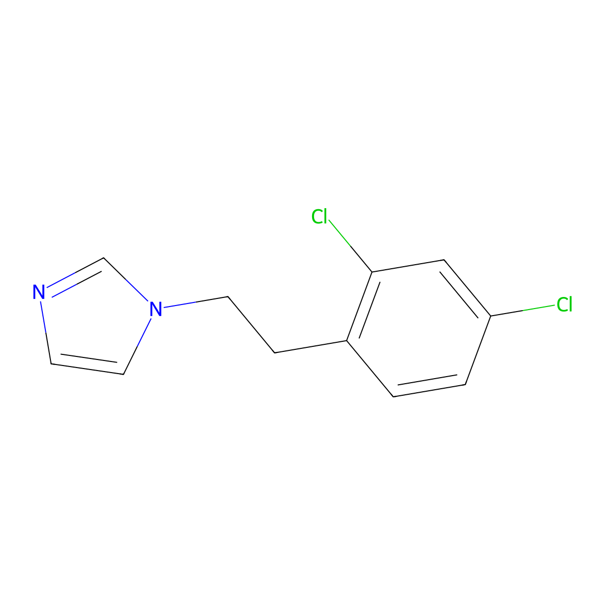 1-[2-(2,4-Dichlorophenyl)ethyl]-1H-imidazole molecular structure, CAS 61019-61-2