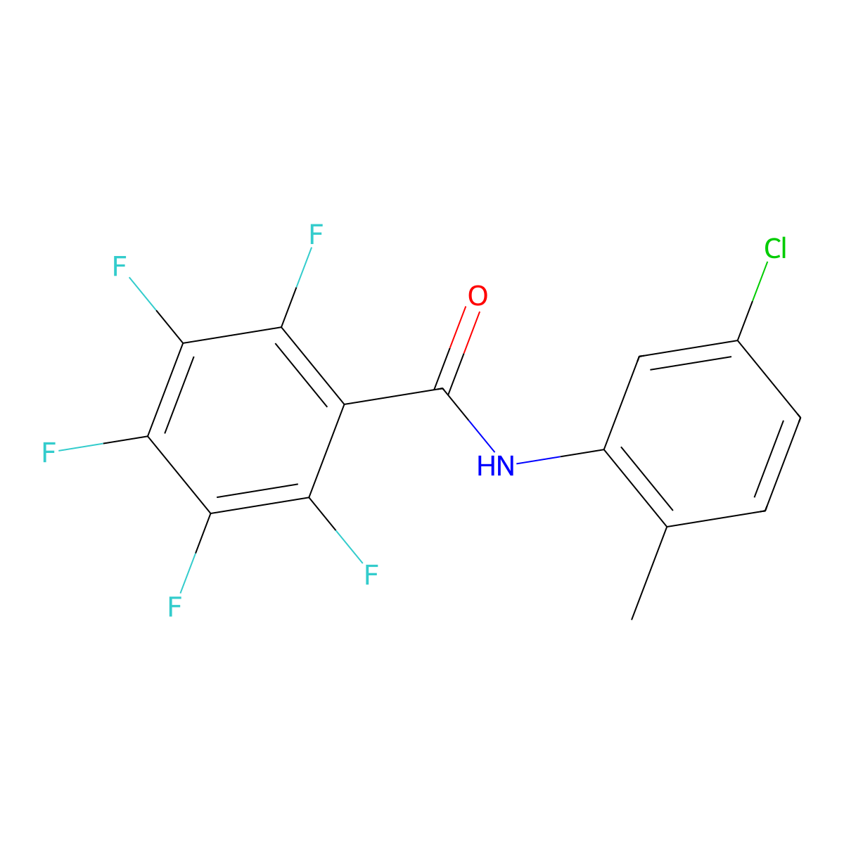 N-(5-chloro-2-methylphenyl)-2,3,4,5,6-pentafluorobenzamide molecular structure, CAS 6102-03-0