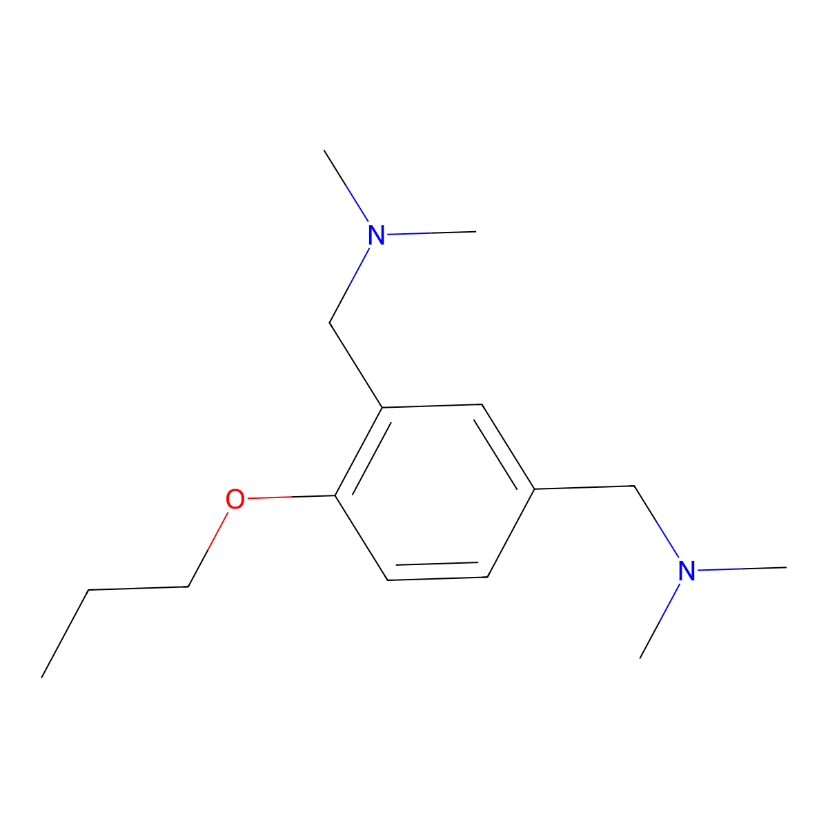 N,N'-[(4-Propoxy-1,3-phenylene)bis(methylene)]bis(N-methylmethanamine) molecular structure, CAS 6102-06-3