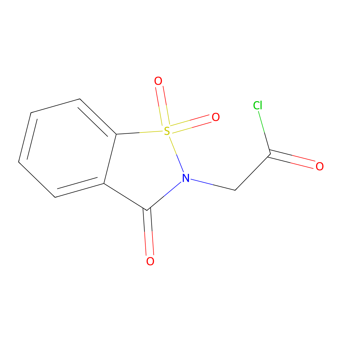 2-(1,1-Dioxido-3-oxobenzo[d]isothiazol-2(3h)-yl)acetyl chloride molecular structure, CAS 61020-33-5
