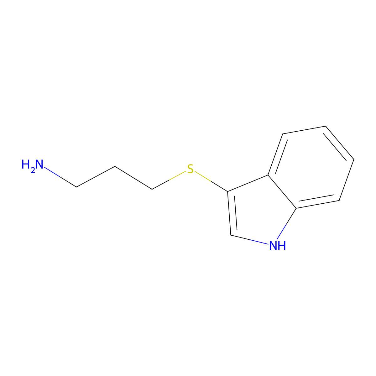 3-[(1H-Indol-3-yl)sulfanyl]propan-1-amine molecular structure, CAS 61021-80-5