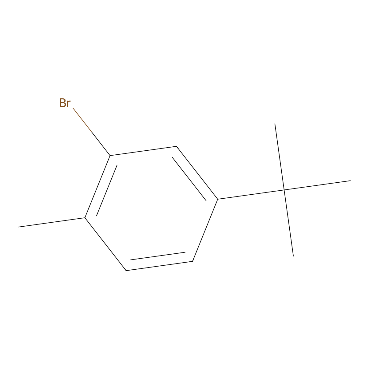 2-Bromo-4-tert-butyl-1-methylbenzene molecular structure, CAS 61024-94-0