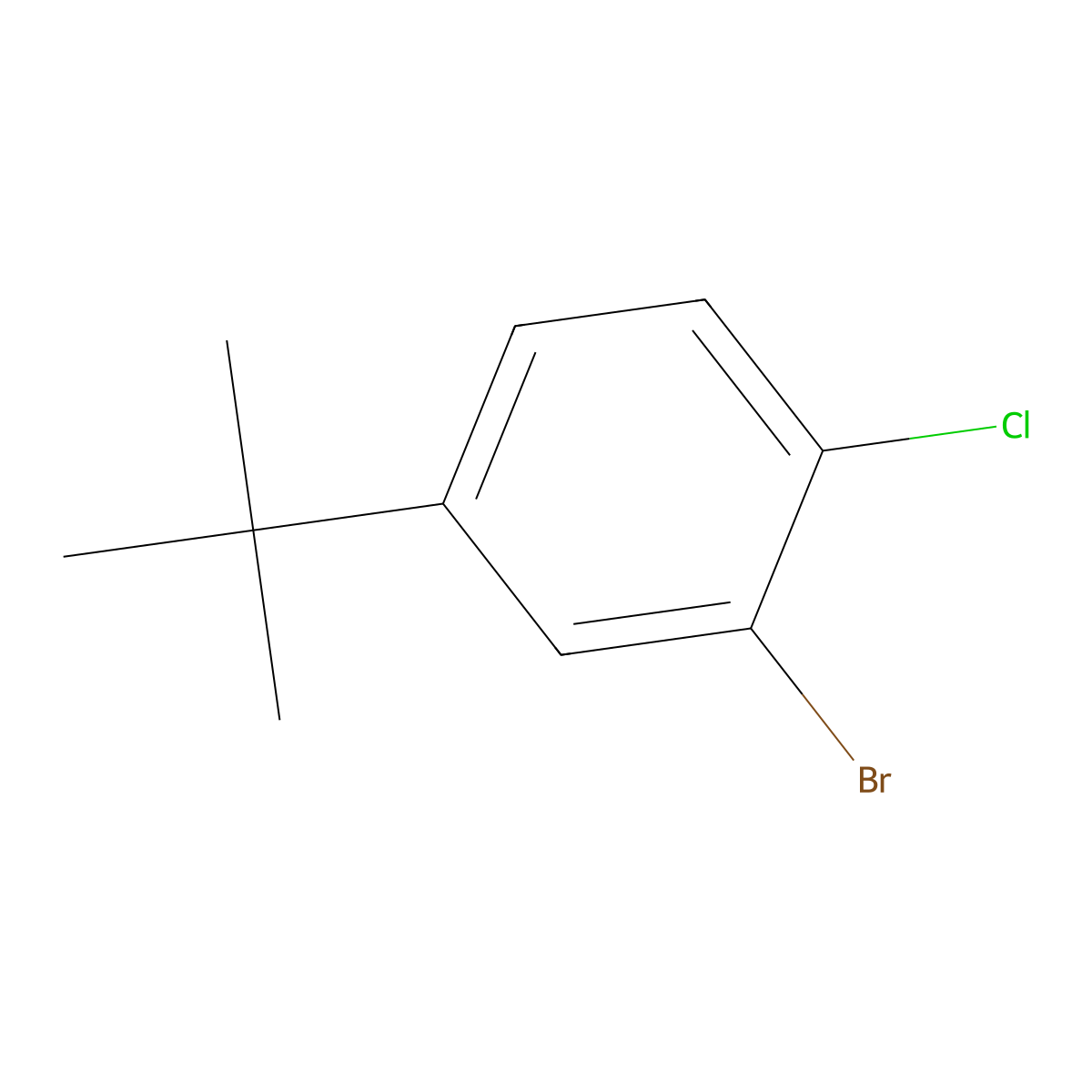 2-Bromo-4-tert-butyl-1-chlorobenzene molecular structure, CAS 61024-95-1
