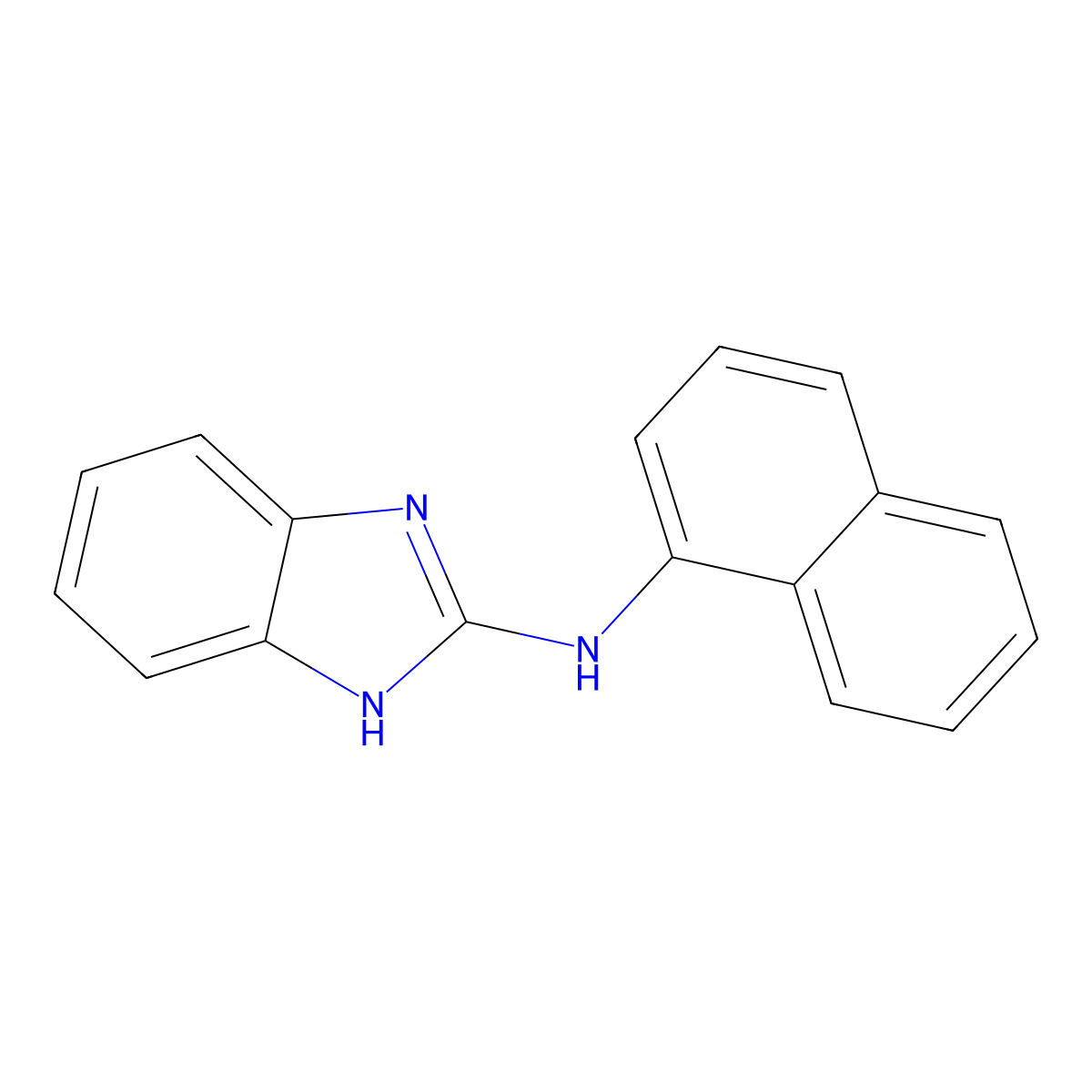 N-1-Naphthalenyl-1H-benzimidazol-2-amine molecular structure, CAS 610255-37-3