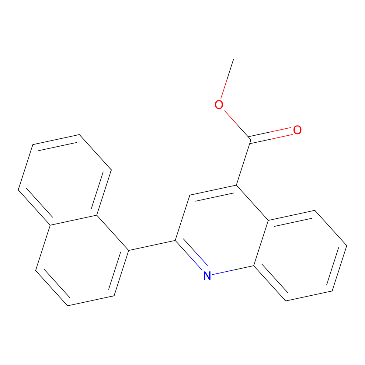 Methyl 2-(naphthalen-1-yl)quinoline-4-carboxylate molecular structure, CAS 610257-48-2