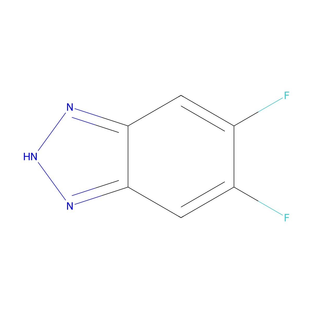 5,6-Difluoro-1H-benzo[d][1,2,3]triazole molecular structure, CAS 610257-65-3