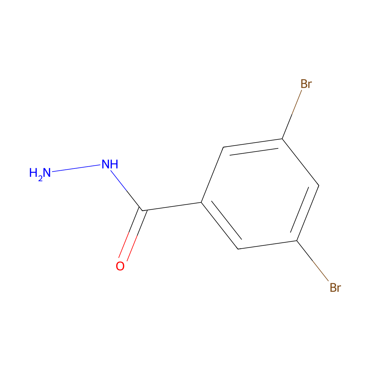 3,5-Dibromobenzohydrazide molecular structure, CAS 610258-34-9